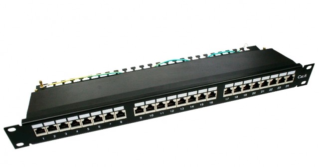 פנל מלא 24 שקעים  RJ 45 CAT-6